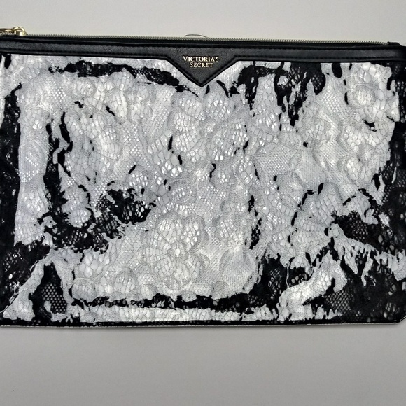 Victoria's Secret Black Lace Make Up Bag - Picture 3 of 6